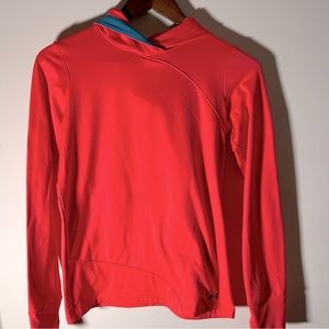 Girls Under Armour cold gear sweatshirt, size YL, pink, coral pink